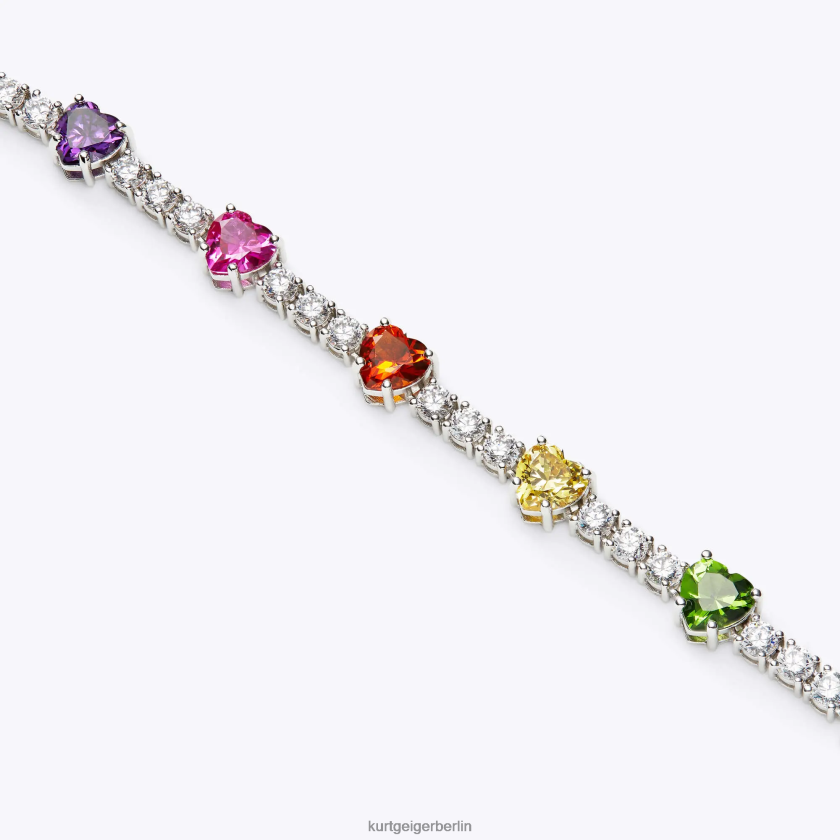 Kurt Geiger Frauen London Hearts Tennisarmband 882RTJ551 | Zubehör Silberkombination