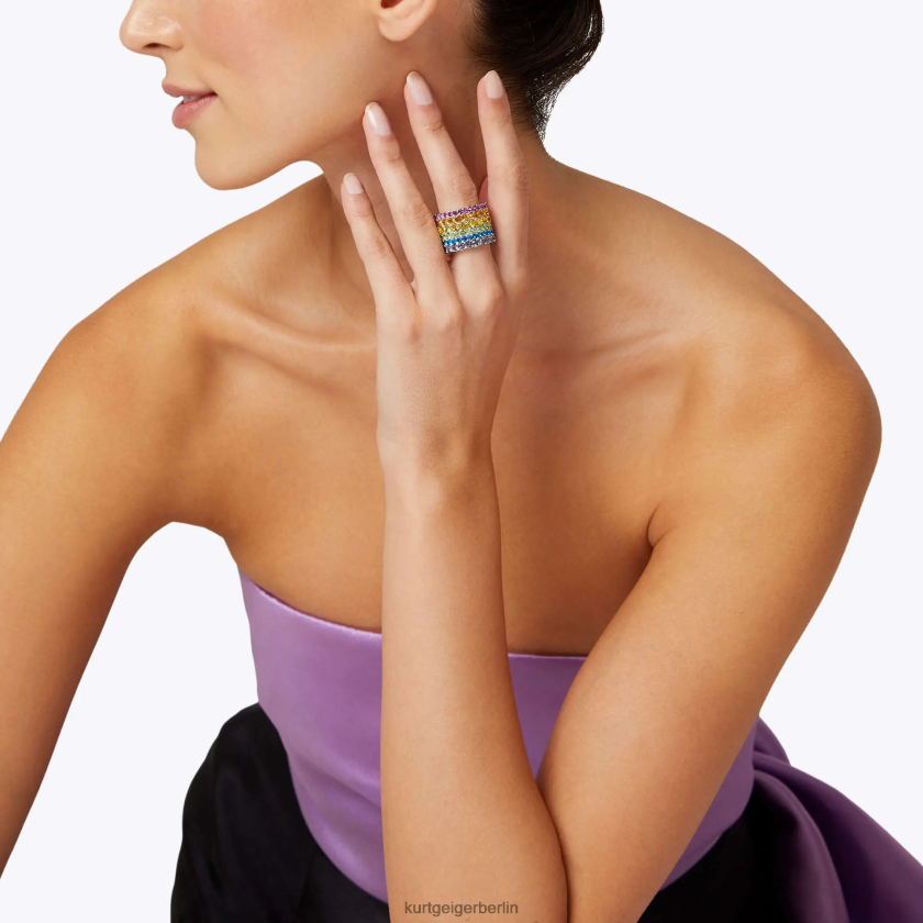 Kurt Geiger Frauen London-Ring mit mehreren Kristallen 882RTJ153 | Zubehör Multi/Andere