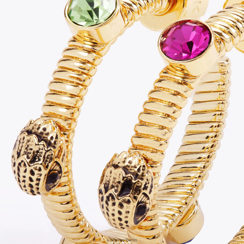 Kurt Geiger Frauen Londoner Creolen mit Schlangenkette 882RTJ252 | Zubehör Gold