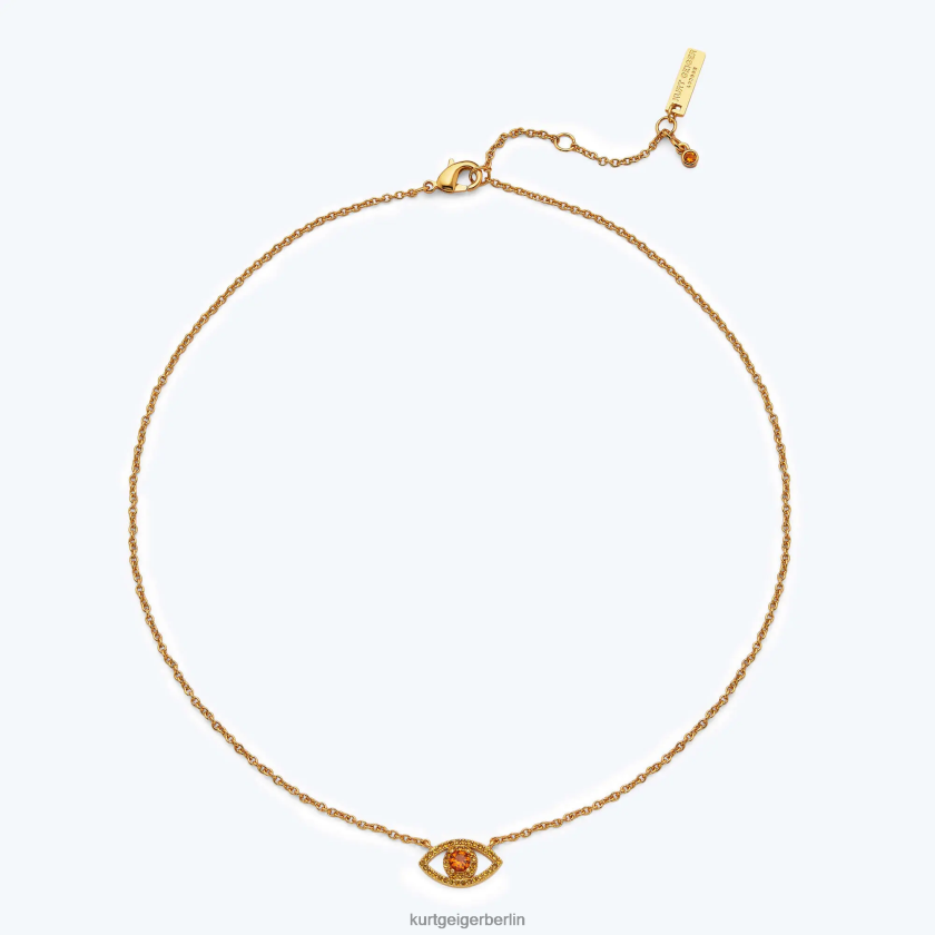 Kurt Geiger Frauen Londoner Halskette mit bösem Blick 882RTJ532 | Zubehör Gelb