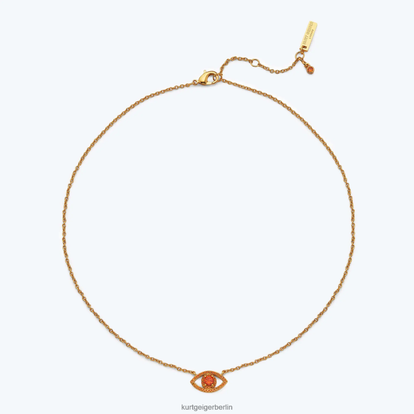 Kurt Geiger Frauen Londoner Halskette mit bösem Blick 882RTJ535 | Zubehör orange
