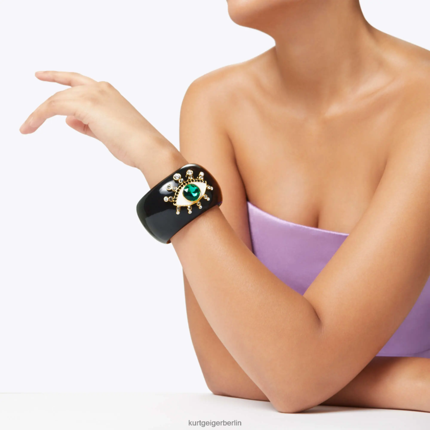 Kurt Geiger Frauen Londoner Harz-Armreif mit bösem Blick 882RTJ579 | Zubehör Schwarz