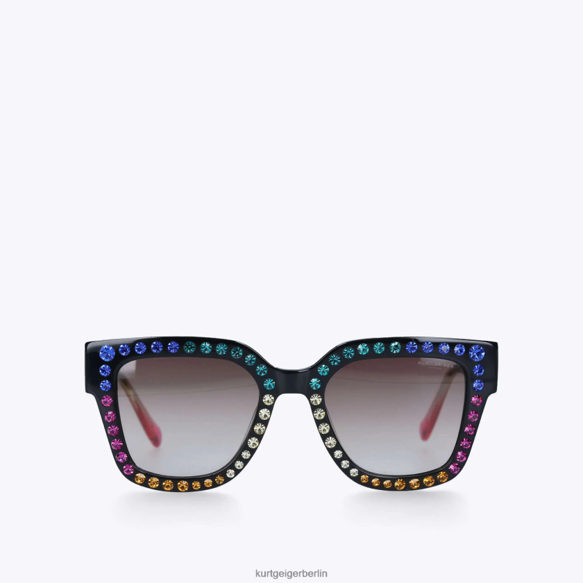 Kurt Geiger Frauen London Jewel Regenbogen-Sonnenbrille 882RTJ216 | Zubehör Schwarz