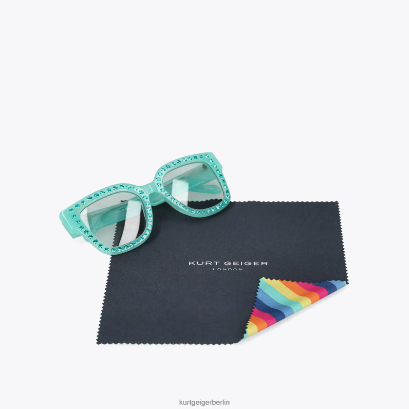 Kurt Geiger Frauen London Jewel Sonnenbrille 882RTJ461 | Zubehör Türkis