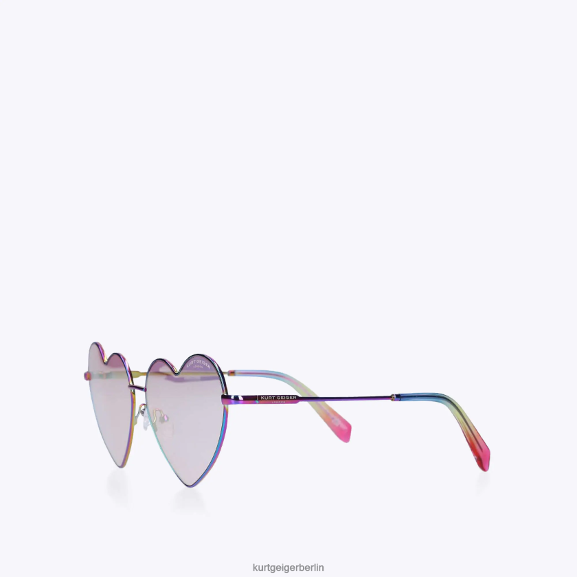 Kurt Geiger Frauen London-Sonnenbrille mit Metallherz 882RTJ467 | Zubehör Metallkombination