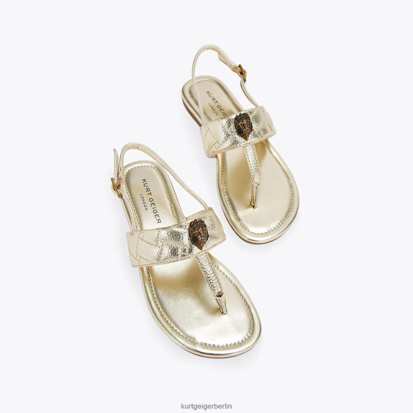 Kurt Geiger Kinder London Mini Kensington T Sandale 882RTJ483 | Schuhwerk Gold