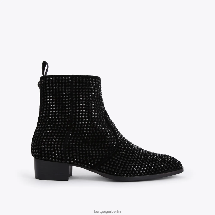 Kurt Geiger Männer Londoner Gin-Stud 882RTJ655 | Schuhwerk Schwarz