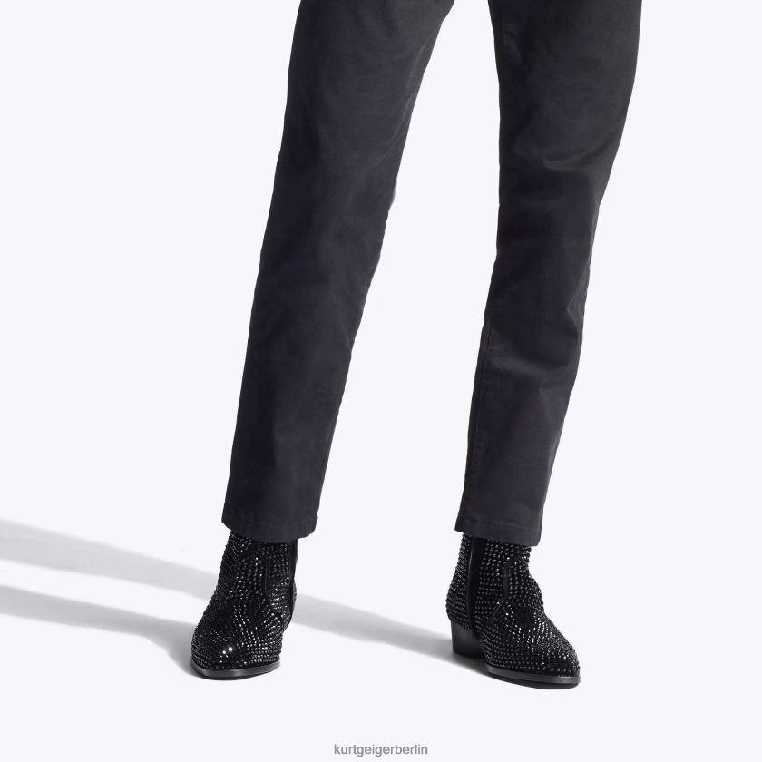 Kurt Geiger Männer Londoner Gin-Stud 882RTJ655 | Schuhwerk Schwarz