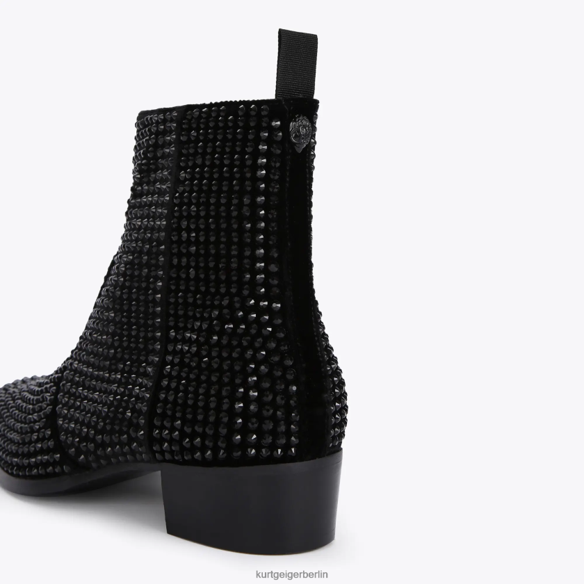 Kurt Geiger Männer Londoner Gin-Stud 882RTJ655 | Schuhwerk Schwarz