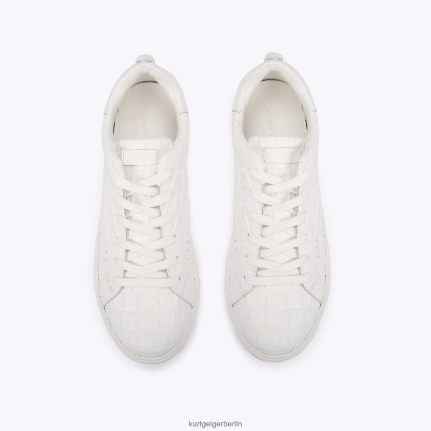 Kurt Geiger Männer London Laney Croc 882RTJ603 | Schuhwerk Weiß
